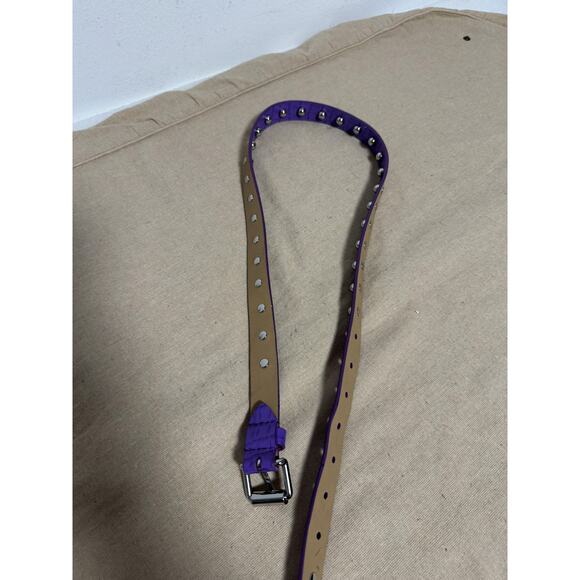 Rebecca Minkoff Belt Womens One Size Purple Crocodile Embossed Studded Patent - Picture 8 of 8